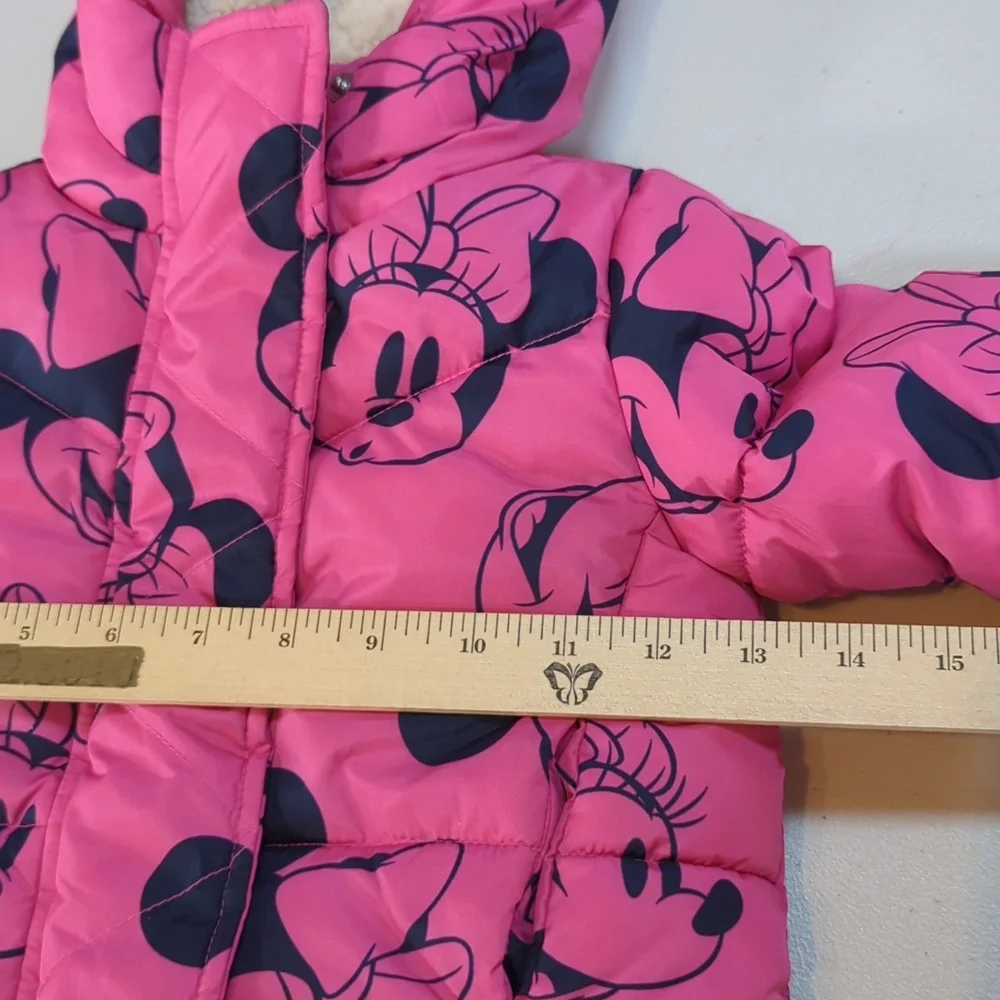 Gap, Disney, pink Minnie mouse puffer jacket. Size 12-18 months